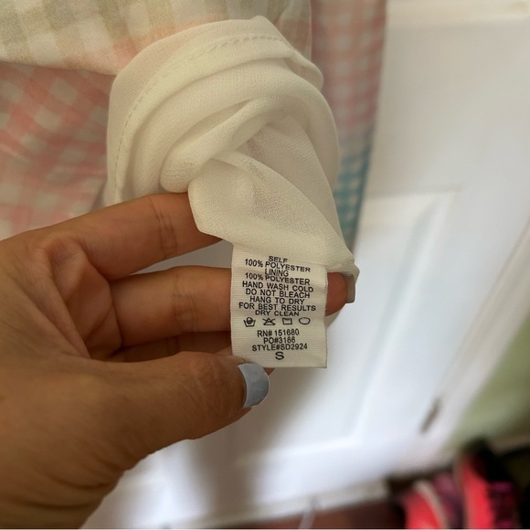 Storia Gingham multi color tiered lined dress nwt - Picture 6 of 16